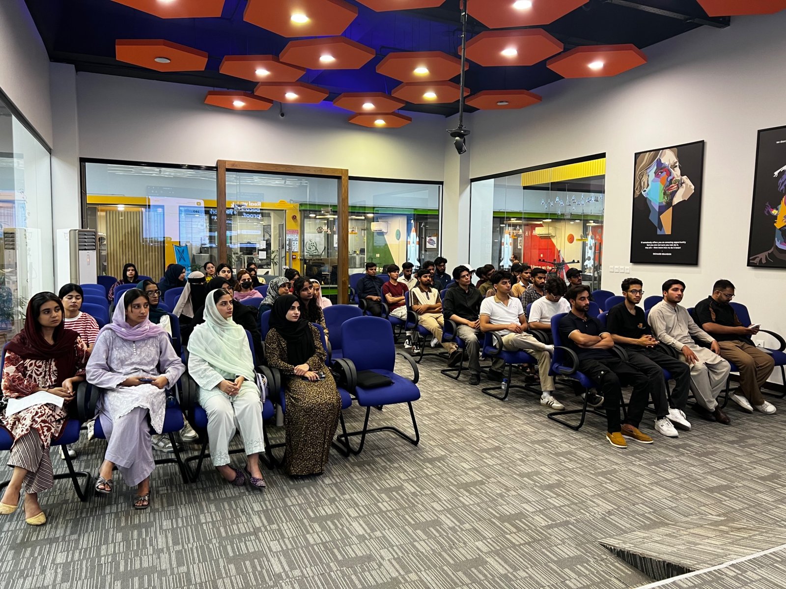 Attendees listening during the SM Intern Connect session